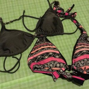 2  bikini tops